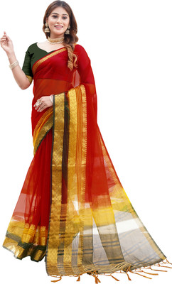 Aarunika SST Woven Bollywood Organza Saree(Multicolor)