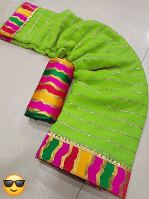 Sareez House Self Design Bollywood Georgette Saree(Green)