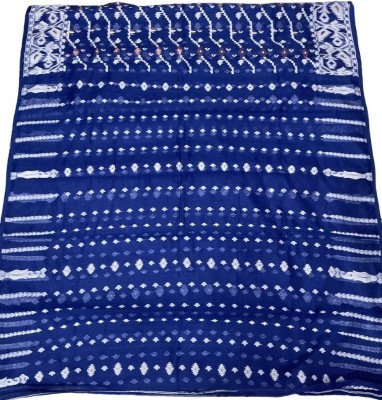 SONGITASAREE Woven Jamdani Cotton Blend Saree(Blue)