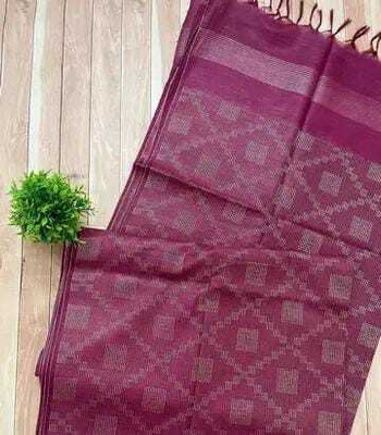 A R HANDLOOM Woven Bollywood Viscose Rayon, Silk Blend Saree(Purple)
