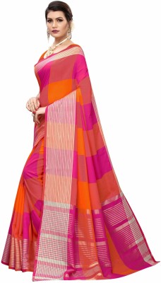 Saadhvi Floral Print Bollywood Cotton Silk Saree(Pink)