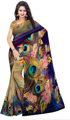 SCFO Digital Print Daily Wear Georgette Saree(Multicolor)