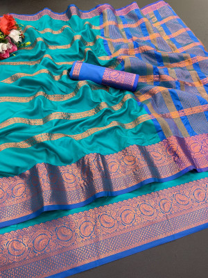 KV Fashion Woven Daily Wear Art Silk Saree(Multicolor)