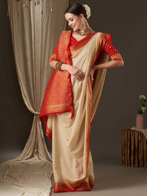 Tasrika Woven Kanjivaram Georgette Saree(Multicolor)