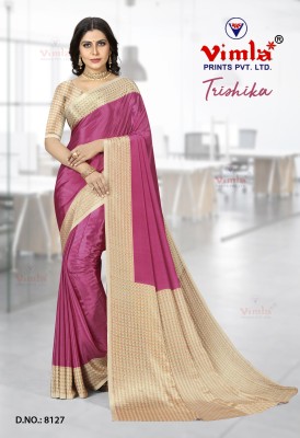 Vimla Printed Daily Wear Tussar Silk Saree(Pink)