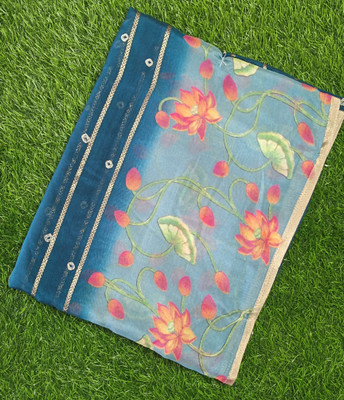 Fancy chiffon Sarees Printed Daily Wear Chiffon Saree(Pack of 4, Dark Green, Pink, Purple)