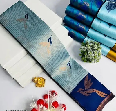 kantuba Woven Banarasi Art Silk Saree(Blue)