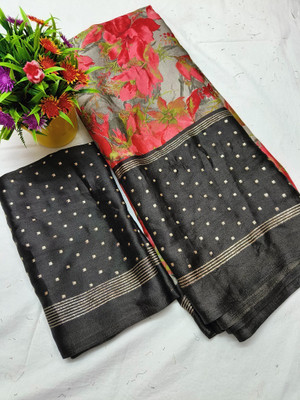VD PRINTS Printed Leheria Silk Blend Saree(Pack of 2, Red)
