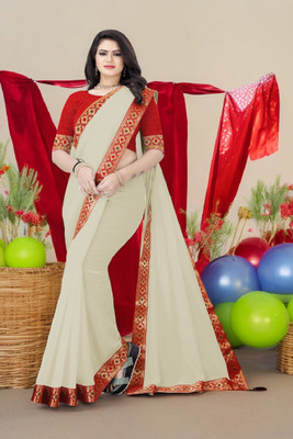 Volmina Self Design Chanderi Chanderi Saree(Cream)