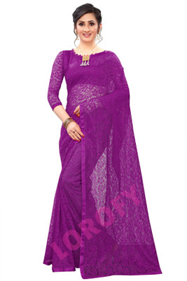 LOROFY Self Design Kota Doria Net Saree(Multicolor)