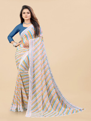 STYLEVEDA Printed Bollywood Georgette Saree(Grey)