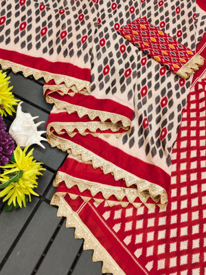 Divastri Printed Daily Wear Cotton Blend Saree(Multicolor)