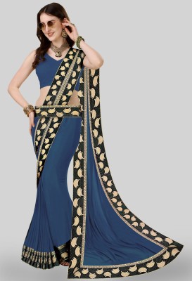 HNC Retail Self Design Bollywood Chiffon, Georgette Saree(Grey)