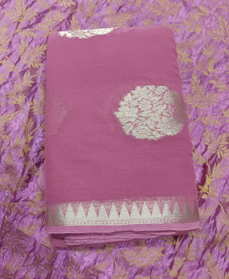 Swarne Temple Border Bollywood Georgette Saree(Purple)