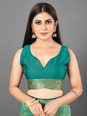 Divastri Woven Banarasi Silk Blend Saree(Light Green)
