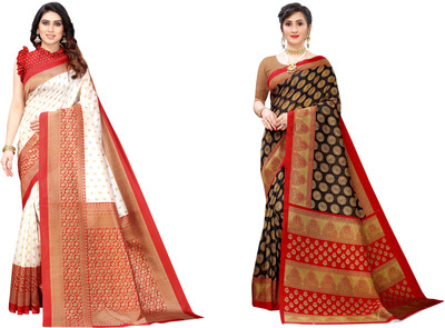 SVB Sarees Printed Bollywood Art Silk Saree(Multicolor)