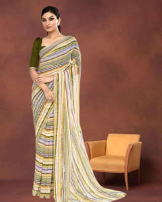 JAYAMENTERPRISE Striped Bollywood Georgette Saree(Multicolor)