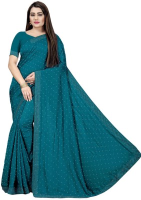 SHAKTIJEN ENTERPRISE Embellished Bollywood Chanderi Saree(Blue)