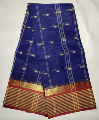 HARE KRISHNA ENTERPRISE Printed Tant Pure Cotton Saree(Blue)