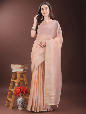 Tasrika Woven Kanjivaram Organza Saree(Pink)