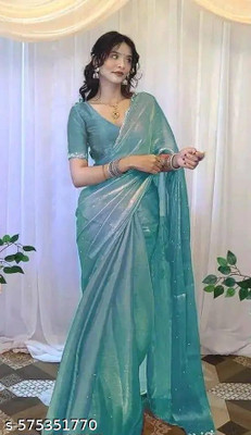 Drapevilla Solid/Plain Bollywood Silk Blend Saree(Pink)