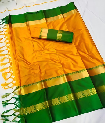 Mortal Textile Woven Assam Silk Cotton Silk Saree(Multicolor)