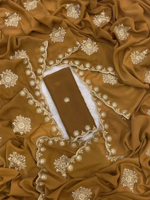 Ethina Fashion Embellished Bollywood Georgette Saree(Green)