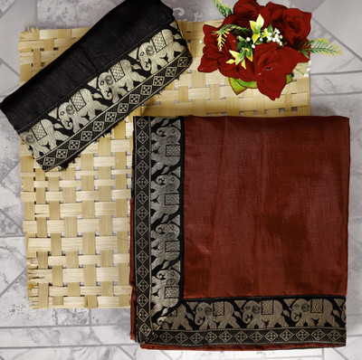 Dharam Creation Animal Print Bollywood Georgette Saree(Maroon)