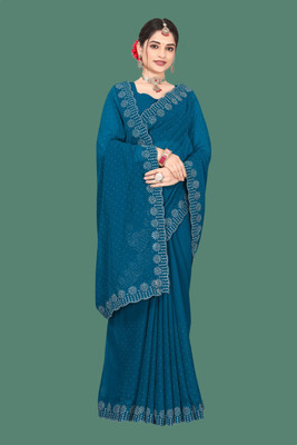 Shiv Febric Embellished Bollywood Chiffon Saree(Beige)