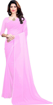 FANCYNINE Self Design Bollywood Georgette Saree(Pink)
