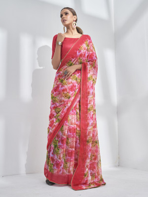 Divastri Embellished Bollywood Georgette Saree(Multicolor)