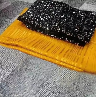 Vragi Printed Bollywood Georgette Saree(Yellow)