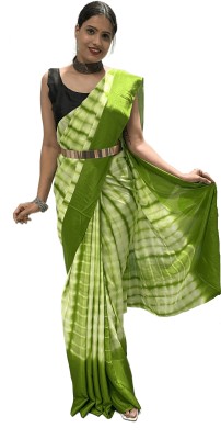 Sidhidata Dyed Bollywood Polyester, Georgette Saree(Light Green)