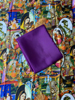 Arpita Fashion Self Design Bollywood Pure Silk Saree(Purple)