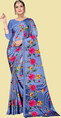 Leelavati Printed Daily Wear Crepe Saree(Multicolor)