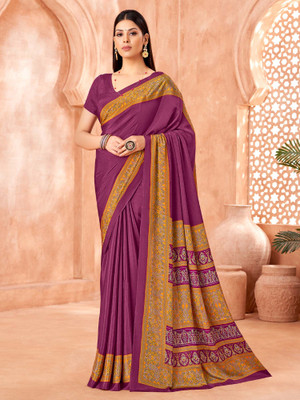 Sareemall Printed Chinnalapattu Crepe Saree(Purple)
