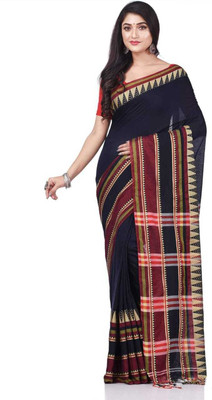 ANAMIKA Store Digital Print Daily Wear Cotton Blend Saree(Black)