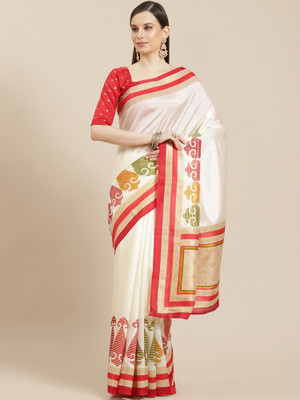 Divastri Woven Sambalpuri Silk Blend Saree(Red)