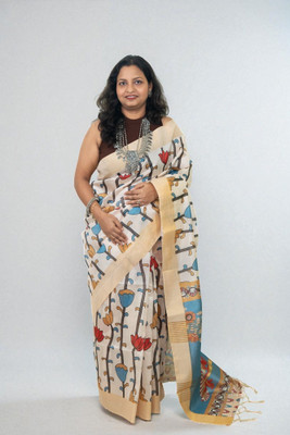 SnehaFashion Creation Floral Print Daily Wear Tussar Silk Saree(Multicolor)