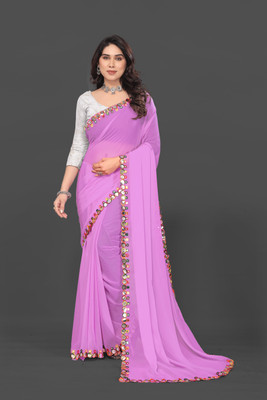 Manan Creation Embellished Bollywood Georgette, Chiffon Saree(Multicolor)