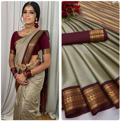 Shree Bhagwati Textile Dyed Bollywood Jacquard Saree(Maroon)