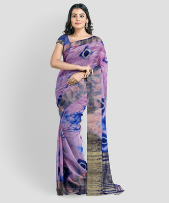 Priya Printed Bandhani Dupion Silk Saree(Multicolor)