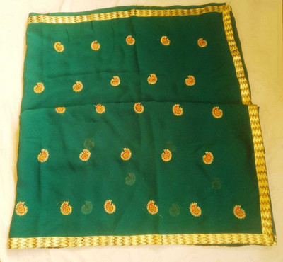 AARTI SAREES Embroidered Bollywood Chiffon Saree(Pack of 2, Green)