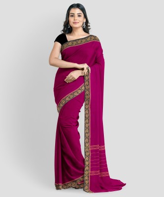 Auora Self Design Bollywood Cotton Blend Saree(Maroon)