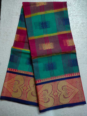 Ghosh handloom Self Design Tant Pure Cotton Saree(Light Blue)