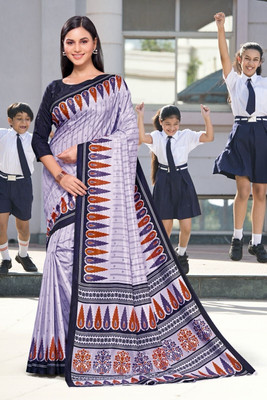 Panchvati NX Printed Bollywood Crepe Saree(Purple)