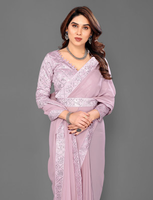 tapovan fashion Printed Bollywood Chiffon Saree(Pink)