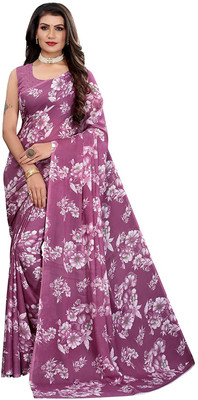 shiv textiles Floral Print Bollywood Georgette Saree(Purple)