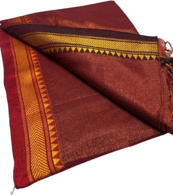 kalpana handloom Solid/Plain Handloom Tissue Saree(Multicolor)