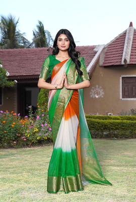 Aarunika BS Digital Print Bollywood Art Silk Saree(Multicolor)